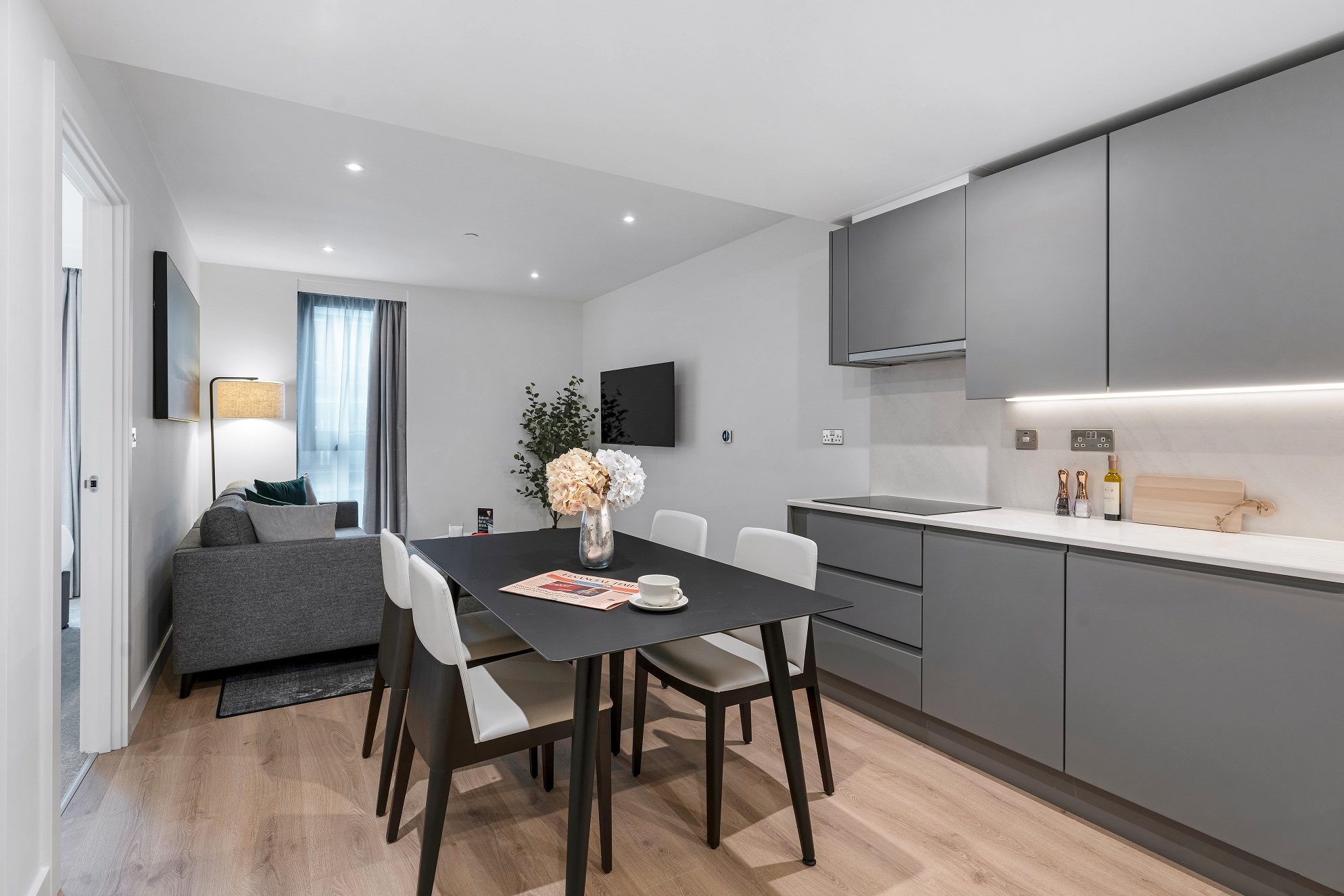 Citysuites Two One Bedroom Apartment Open Plan Kitchen And Living Room